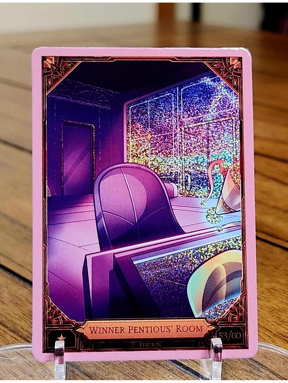Winner Pentious Room foil trading card  - Hazbin Hotel